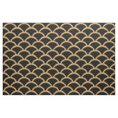 Gold en Black Art Deco Fish Scale Pattern Stof (Fat Quarter)