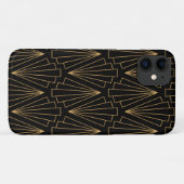 Gold- en Black Art Deco-patroon Case-Mate iPhone Case (Achterkant (horizontaal))