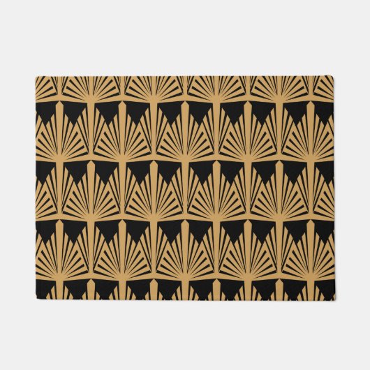 Gold- en Black Art Deco-patroon Deurmat (Voorkant)