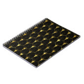 Gold- en Black Art Deco-patroon Notitieboek (Linkerzijde)