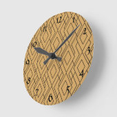 Gold- en Black Art Deco-patroon Ronde Klok (Hoek)