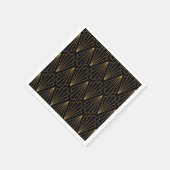 Gold- en Black Art Deco-patroon Servet (Hoek)