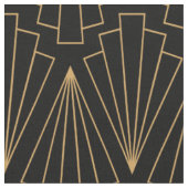 Gold- en Black Art Deco-patroon Stof (Close Up)