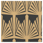 Gold- en Black Art Deco-patroon Stof (Close Up)