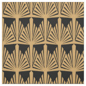 Gold- en Black Art Deco-patroon Stof (Swatch)