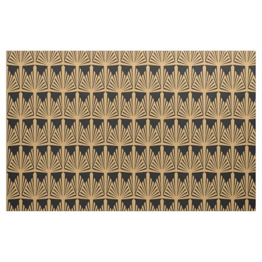Gold- en Black Art Deco-patroon Stof (Fat Quarter)