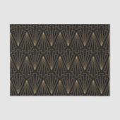 Gold- en Black Art Deco-patroon Tissuepapier (Voorkant)