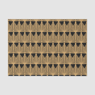 Gold- en Black Art Deco-patroon Tissuepapier