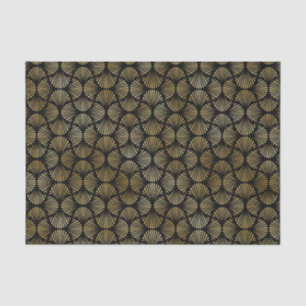 Gold- en Black Art Deco-patroon Tissuepapier