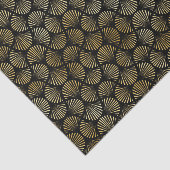 Gold- en Black Art Deco-patroon Tissuepapier (Detail)