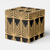 Gold- en Black Art Deco Pattern-Vrijgezellenfeest Bedankdoosjes (Achterkant)