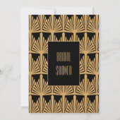 Gold- en Black Art Deco Pattern-Vrijgezellenfeest Kaart (Achterkant)