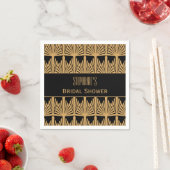 Gold- en Black Art Deco Pattern-Vrijgezellenfeest Servetten (Insitu)