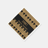Gold- en Black Art Deco Pattern-Vrijgezellenfeest Servetten (Hoek)