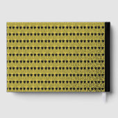 Gold en Black Art Deco Pattern Weddenschap Harteli Gastenboek (Achterkant)