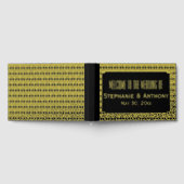 Gold en Black Art Deco Pattern Weddenschap Harteli Gastenboek (Volledig)