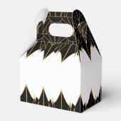 Gold en Black Art Deco Pattern Wedding Bedankdoosjes (Achterkant)