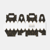 Gold en Black Art Deco Pattern Wedding Bedankdoosjes (Uitgevouwen)