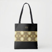 Gold en Black Art Deco Tote Bag (Voorkant)