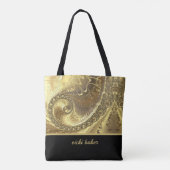 Gold en Black Art Deco Tote Bag (Achterkant)