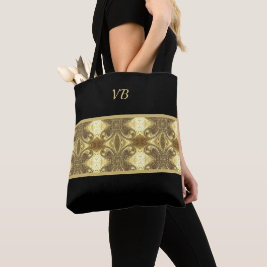 Gold en Black Art Deco Tote Bag (Dichtbij)