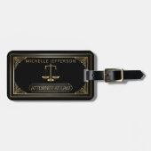 Gold en Black Attorney Act Bagagelabel (Voorkant horizontaal)