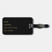 Gold en Black Attorney Act Bagagelabel (Achterkant horizontaal)