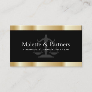 Gold en Black Attorney Visitekaartjes