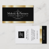 Gold en Black Attorney Visitekaartjes (Voorkant / Achterkant)