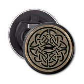 Gold en Black Celtic Knot Bottle Open Button Flesopener (Voorkant)