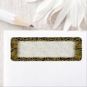 Gold en Black Celtic Spiral Knoopt Pattern Etiket (Insitu)