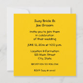 Gold en Black Chevron Wedding Kaart (Achterkant)