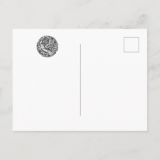 Gold en Black Chinese New Year Tiger Briefkaart (Achterkant)