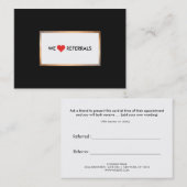 Gold en Black Customer Appreciral Aanbevelingskaartje (Voorkant / Achterkant)