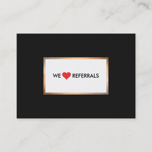 Gold en Black Customer Appreciral Aanbevelingskaartje (Voorkant)