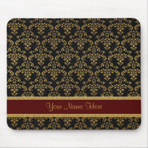Gold en Black Damask Muismat