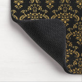 Gold en Black Damask Muismat (Hoek)
