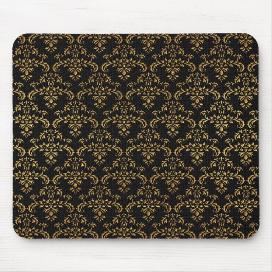 Gold en Black Damask Muismat (Voorkant)