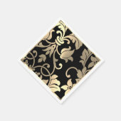Gold en Black Damask Paper Napkins Servet (Hoek)
