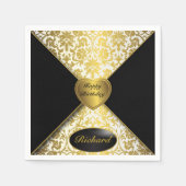 Gold en Black Damask Servetten (Voorkant)