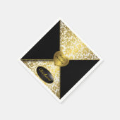 Gold en Black Damask Servetten (Hoek)