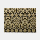 Gold en Black Elegant Damask Pattern Deurmat (Voorkant)