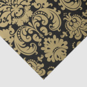 Gold en Black Elegant Damask Pattern Tissuepapier (Detail)