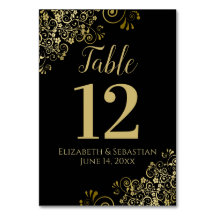 Gold en Black Elegant Frilly Wedding