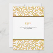 Gold en Black Elegant Wedding Invitation Kaart (Achterkant)