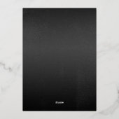 Gold en Black Elegant Wedding Invitation Portret Folie Uitnodiging (Achterkant)