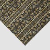 Gold en Black Floral Art Deco Pattern Tissuepapier (Detail)