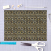 Gold en Black Floral Art Deco Pattern Tissuepapier (Craft)