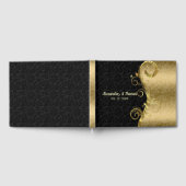 Gold en Black Floral Damask Gastenboek (Volledig)