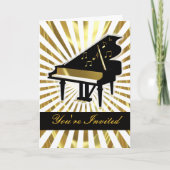 Gold- en Black Grand Piano-Muzieknoten (Voorkant)